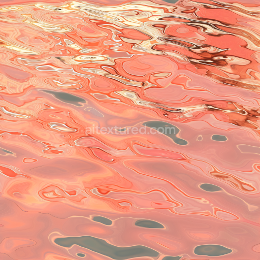 Seamless 3D PBR Stylized Coral Water Texture with Fluid Abstract Patterns