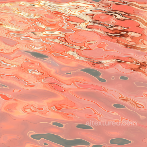 Stylized Coral Water Texture with Fluid Abstract Patterns seamless Water PBR texture