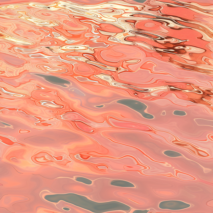 Stylized Coral Water with Fluid Abstract Patterns seamless PBR texture preview