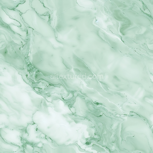 Seamless 3D PBR Elegant Mint Green Marble Texture with Soft Veining and Polished Finish