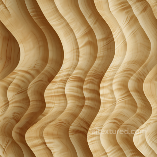 Light Birch Wood Seamless Texture with Undulating Grain Waves seamless Wood PBR texture