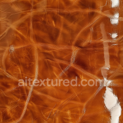 seamless Seamless 3D PBR Texture of Glossy Cracked Brown Leather with Wrinkles and Shine texture 8k free download PBR