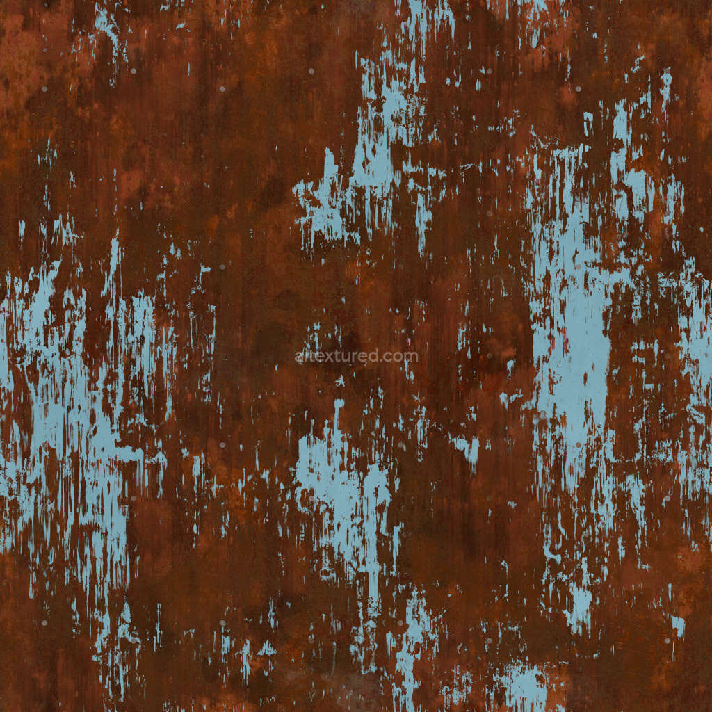 Seamless corrugated steel texture with rust and wear