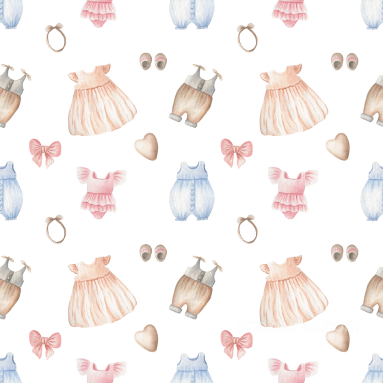 Baby Boy Texture of Watercolor Baby Clothes in Soft Pastel Colors Baby Boy texture preview