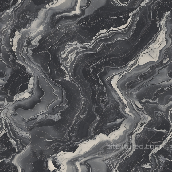Elegant Charcoal Gray Marble PBR Texture with Bold Flowing Veins Marble texture preview