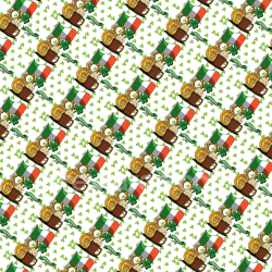 seamless Seamless 3D PBR Texture: St Patrick Digital Paper with Irish Symbols and Shamrocks texture 8k free download PBR