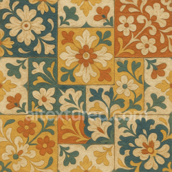 seamless Seamless 3d texture pbr 8k encaustic tiles mosaic with colorful tiles and intricate floral motifs texture 8k free download PBR
