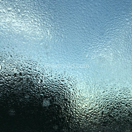 Detailed Condensation Water Drops Texture on Glass Surface