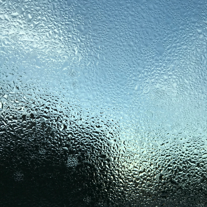Detailed Condensation Water Drops on Glass Surface seamless PBR texture preview