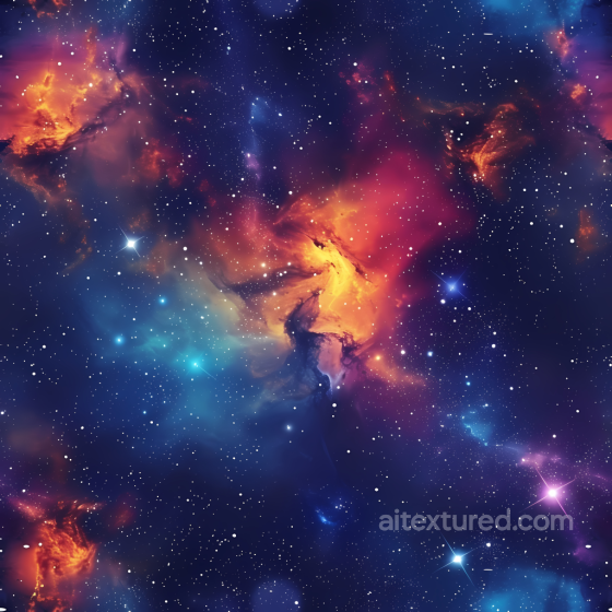 Nebula Sky Texture Featuring Vibrant Cosmic Clouds and Stars Star, space, planets texture preview