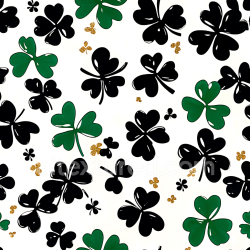 seamless Seamless 3D PBR St Patrick Shamrock Pattern Decorative Paper Texture texture 8k free download PBR
