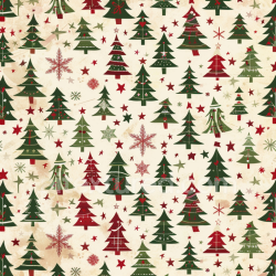 seamless Seamless 3D PBR Texture Featuring Stylized Christmas Trees and Stars texture 8k free download PBR