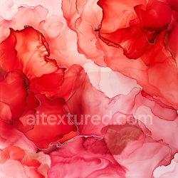 seamless Seamless 3D Alcohol Ink PBR Texture with Vibrant Red Fluid Waves and Soft Translucent Layers texture 8k free download PBR