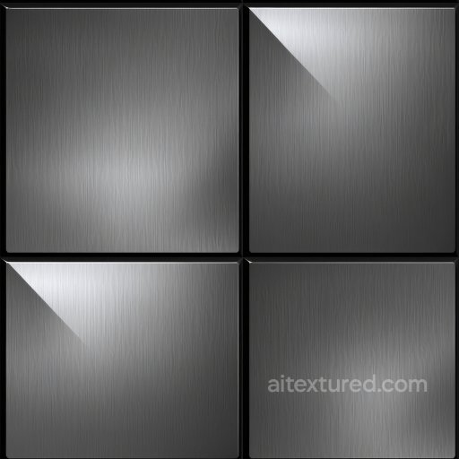 Brushed Steel Metal Texture with Panel Overlay seamless Metal PBR texture