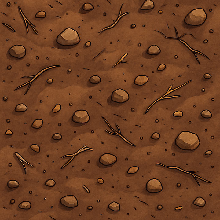 Stylized Soil seamless PBR texture preview