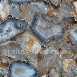seamless Seamless 3D PBR Polished Agate Stone Texture with Natural Blue and Brown Tones texture 8k free download PBR