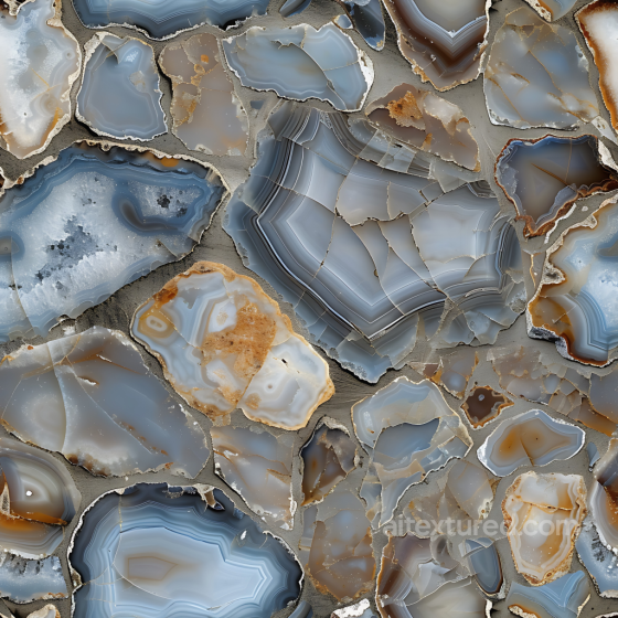 Polished Agate Stone Texture with Natural Blue and Brown Tones Stone texture preview
