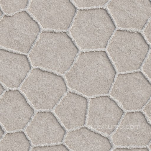 Salt Flats Polygon Cracks seamless Sand-soil PBR texture