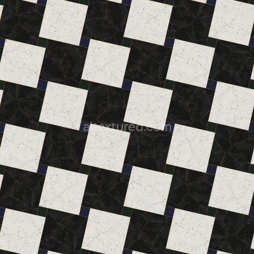 Tile Seamless Black White Pattern Pbr Texture Floor Modern Decorative