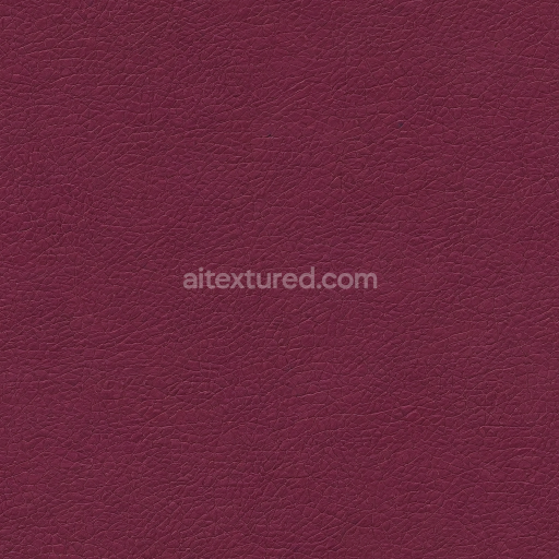 Seamless 3D PBR Texture of Burgundy Pebbled Grain Leather with Fine Wrinkles