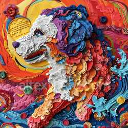 seamless Seamless 3D PBR Texture of Curly Coated Retriever Artistic Fur Pattern texture 8k free download PBR