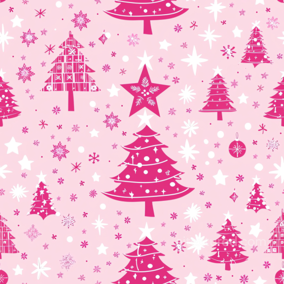 All Christmas Digital paper Texture of Pink Christmas Trees & Stars Digital Paper All Christmas Digital paper texture preview