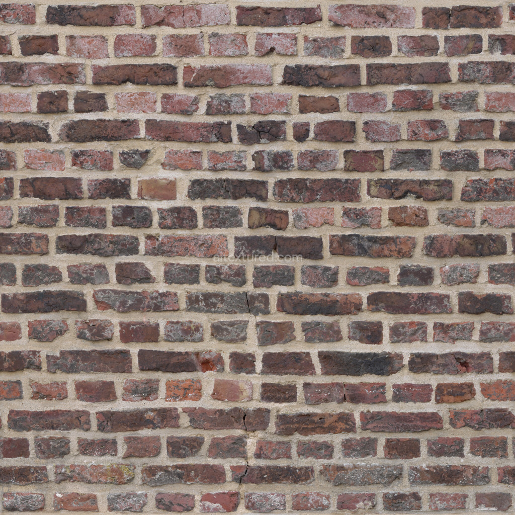 Seamless PBR brick texture with detailed surface