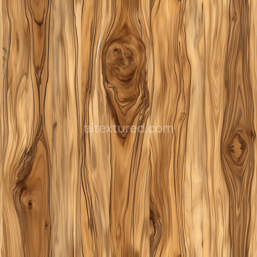 Seamless 3D Pine Wood PBR Texture Featuring Natural Knots and Beige Grain