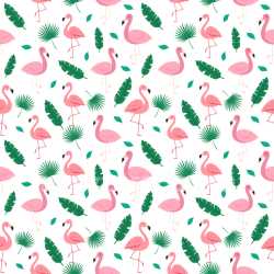Pattern Bundle - Seamless 3D Pattern PBR Texture with Playful Flamingo and Tropical Leaf Motifs texture preview