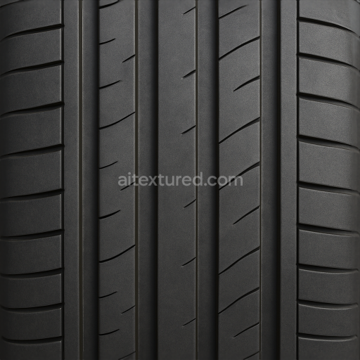 Seamless 3d texture pbr 8k summer tire slick tire with shallow tread and clean dry surface for road vehicles