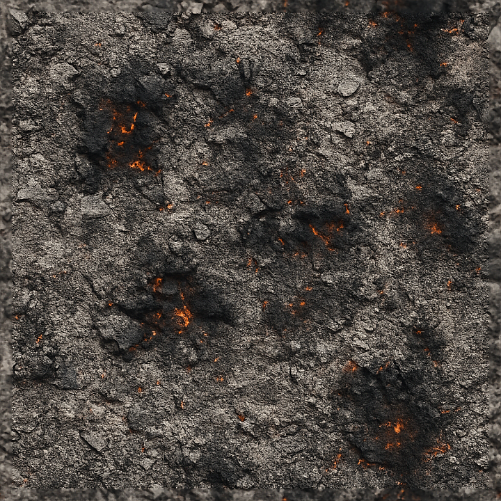 Smoldering Ash Crust Surface seamless PBR texture preview