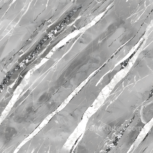 Gray Marble PBR Texture Featuring Polished Surface and Elegant Silver Streaks seamless Marble PBR texture