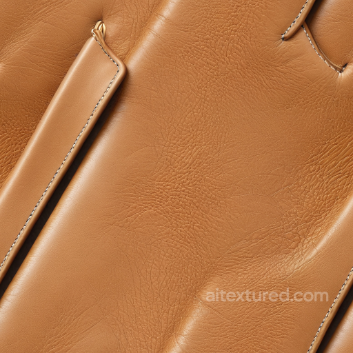 Smooth Tan Leather Upholstery Seamless Texture with Fine Grain and Stitching seamless Leather PBR texture