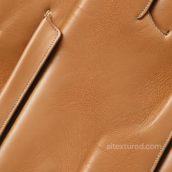 Smooth Tan Leather Upholstery Seamless Texture with Fine Grain and Stitching Leather texture preview