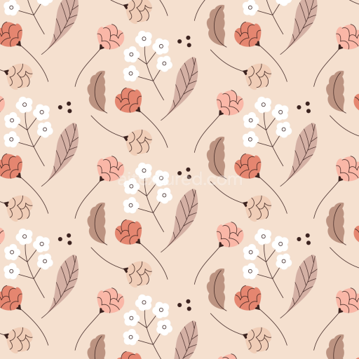Seamless 3D PBR Texture Featuring Soft Boho Floral Fabric Pattern