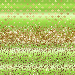seamless Seamless 3D PBR Texture of Green Gradient Fabric with Gold Glitter and Floral-Leopard Mix texture 8k free download PBR
