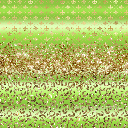 St Patrick Texture of Green Gradient Fabric with Gold Glitter and Floral-Leopard Mix seamless St patrick PBR texture