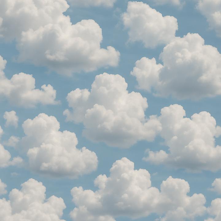 Realistic Cumulus seamless PBR texture preview