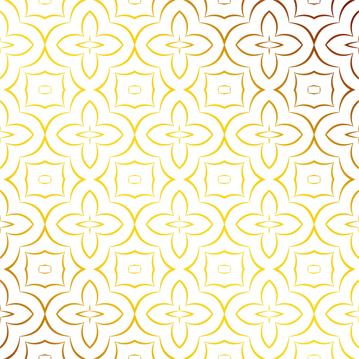 White & Gold of White Background with Gold Ornamental Pattern seamless PBR texture preview