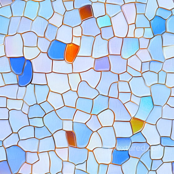 Mosaic Texture Featuring Soft Blue Ceramic Tiles with Irregular Shapes Mosaic texture preview