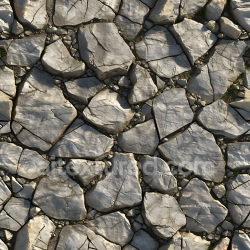 seamless Seamless 3D Stone PBR Texture Featuring Cracked Flat Rocky Ground with Small Gravel texture 8k free download PBR