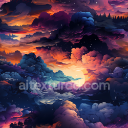 seamless Seamless 3D Space PBR Texture Featuring Vibrant Cosmic Nebula Clouds and Stellar Glow texture 8k free download PBR