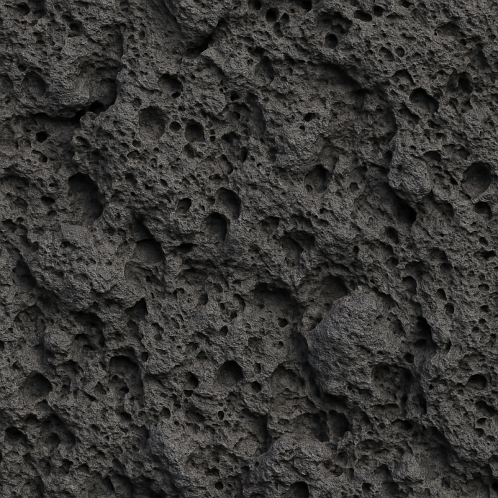Realistic Volcanic Rock seamless PBR texture preview