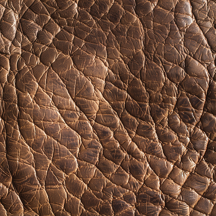 Distressed Brown Cracked Leather with Deep Grain seamless PBR texture preview