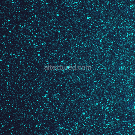 Seamless 3D PBR Texture Featuring Vibrant Blue Glitter Speckles on Dark Background