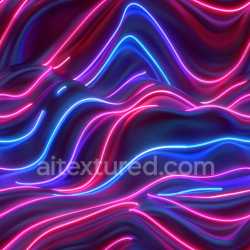 seamless Seamless 3D PBR Glossy Neon Wave Texture with Blue and Pink Light Streaks texture 8k free download PBR