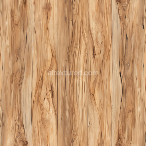 Seamless 3D PBR texture of natural light wood planks with distinct flowing grain