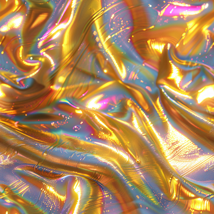 with Glossy Iridescent Fluid and Reflective Highlights seamless PBR texture preview
