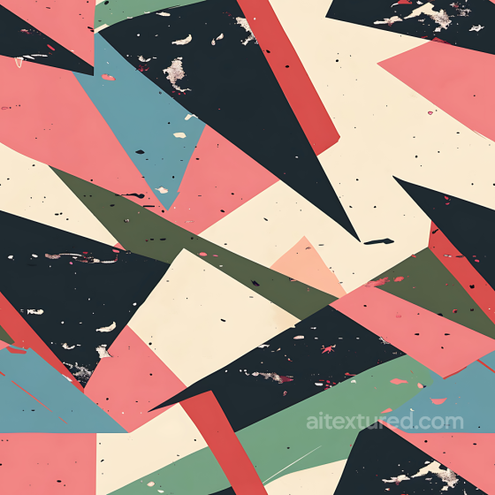 Abstract Geometric Camouflage PBR Texture with Distressed Vintage Colors Color Camouflage texture preview