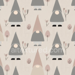 seamless Seamless 3D PBR Easter digital paper texture with pastel gnomes texture 8k free download PBR